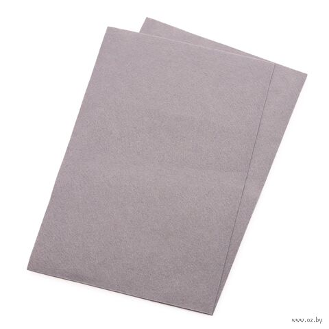 Фетр листовой жёсткий "Айрис" (20х30 см; темно-серый; 2 листа) — фото, картинка
